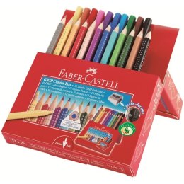 Kredki 12 kolorów FABER-CASTELL Jumbo Grip + Flamastry 10kol. Grip Combi box
