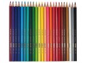 Kredki ołówkowe FLAMINGO sześciokątne 24 kolory, metalowe pudełko