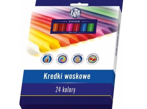 Kredki woskowe 24 kolory Vision