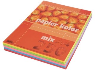 Papier ksero kolorowy A4 250k. KRESKA mix