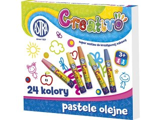 Pastele olejne 24 kolory ASTRA CREATIVO heksagonalne