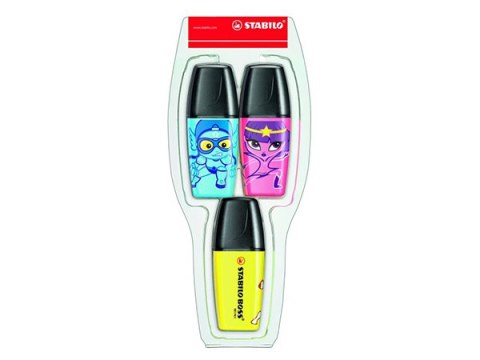 Textmarker STABILO BOSS Mini Heroes 3szt (24,31,56) (10) 07/03-15