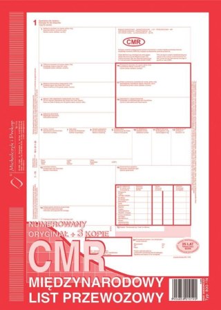 Druk 800-1N CMR Międzynarodowy list przewozowy (numerowany) A4