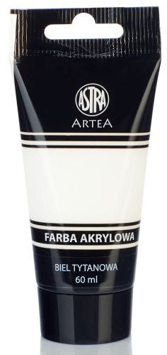 Farba akrylowa ASTRA Artea tuba 60ml - biel tytanowa