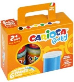 Farby tempery do malowania palcami CARIOCA 6 kolorów 100g