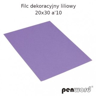 Filc dekoracyjny PENWORD 20x30cm 10szt. - liliowy