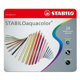 Kredki STABILO Aquacolor 24szt. pudełko metalowe