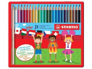 Kredki STABILO Color 24 kolory, pudełko metalowe