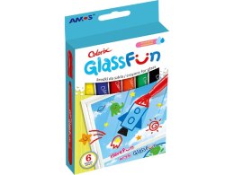 Kredki do szkła AMOS fun glass GF6P 6 kolorów