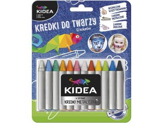 Kredki do twarzy KIDEA 12 kolorów x 2, 5g