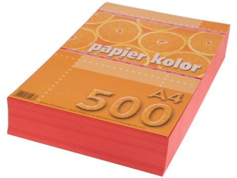 Papier ksero kolorowy A4 500k. KRESKA czerwony