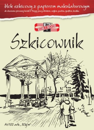 Szkicownik makulaturowy A4 100k. KOH-I-NOOR 80g