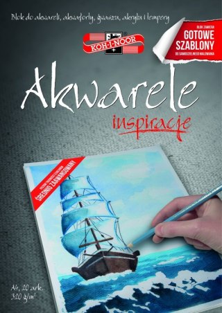 Blok inspiracje 2 KOH-I-NOOR Akwarele A4, 20 ARK 320G