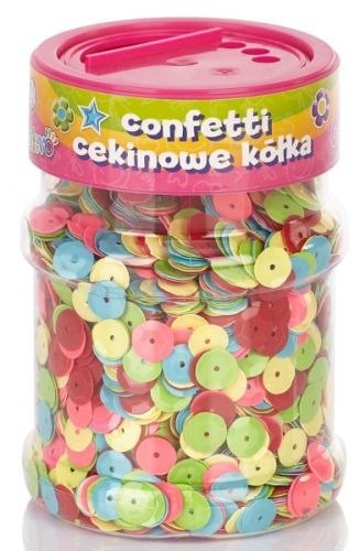 Confetti cekinowe kółka ASTRA mix kolorów intensywnych 100g