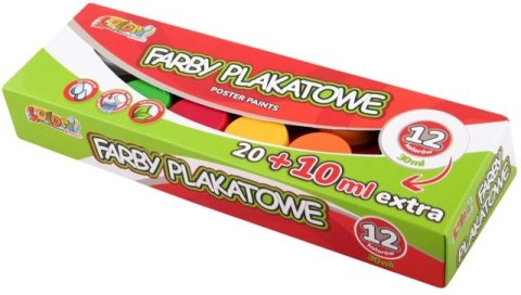 Farby plakatowe PENMATE Kolori 12 kolorów 30 ml