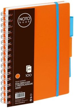 Kołobrulion A5 100k. Grand NOTO Book z przekładkami pomarańczowy
