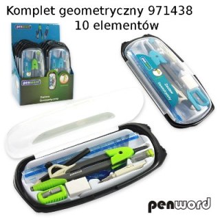 Komplet geometryczny PENWORD 10 elementów 971438