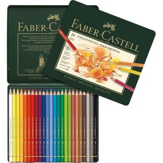 Kredki FABER-CASTELL Polychromos 24 kolorów, opakowanie metalowe