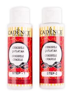 Medium do spękań CADENCE Crocodile krok 1x2 - biały, 70+70 ml