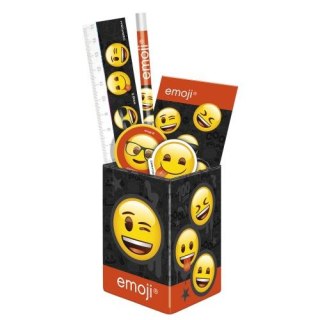 Zestaw przyborów szkolnych w puszce DERFORM Emoji 10