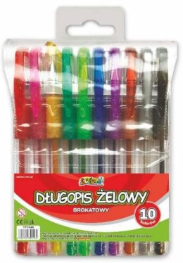 Długopis żelowy brokatowy PENMATE Kolori 10 kolorów