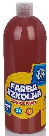 Farba szkolna Astra 1000 ml - brązowa