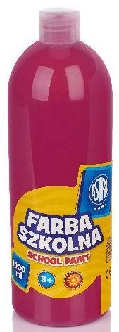 Farba szkolna Astra 1000 ml - różowa