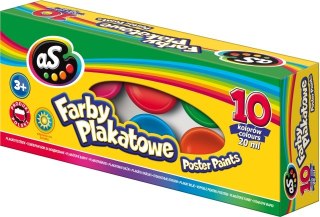 Farby plakatowe AS 10 kolorów - 20 ml