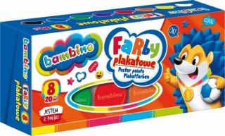 Farby plakatowe ST.MAJEWSKI Bambino 8 kolorów 20ml