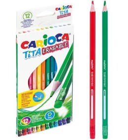 Kredki ołówkowe wymazywalne CARIOCA Tita 12 kolorów