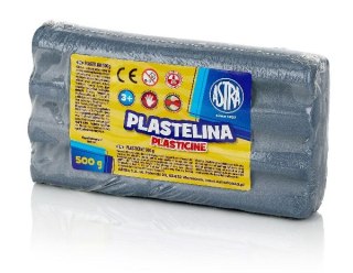 Plastelina ASTRA 500g metaliczna - srebrna