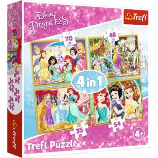 Puzzle "4w1" TREFL Disney Księżniczki - Radosny dzień księżniczek