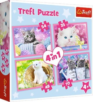 Puzzle "4w1" TREFL Kocie zabawy