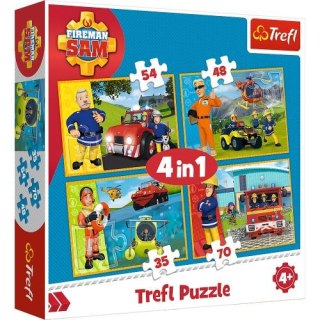 Puzzle "4w1" TREFL Strażak Sam na ratunek