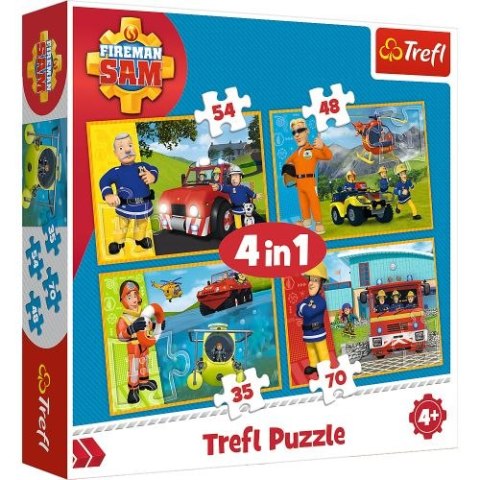 Puzzle "4w1" TREFL Strażak Sam na ratunek