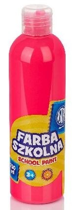 Farba szkolna Astra 250 ml - fluorescencyjna różowa