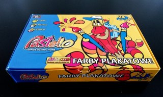 Farby plakatowe PASTELLO 24 kolory 20ml neon, brokat, metaliczne