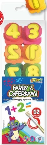 Farby z cyferkami PENMATE Kolori 12 kolorów 20ml