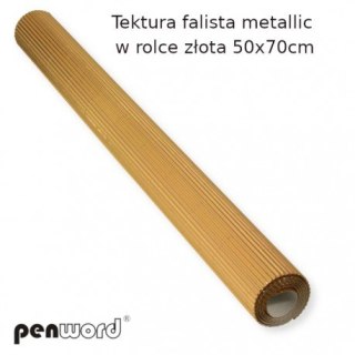 Tektura falista PENWORD w rolce 50x70cm metallic - złota