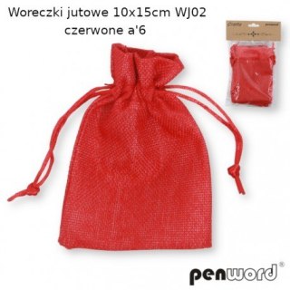 WORECZKI JUTOWE 10x15cm WJ-02 CZERWONE a6