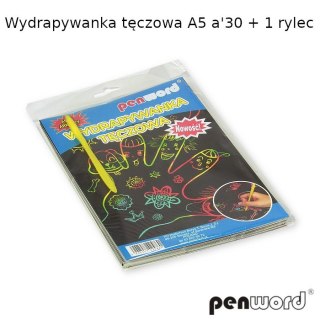 WYDRAPYWANKA TĘCZOWA A5 a30 + 1 rylec