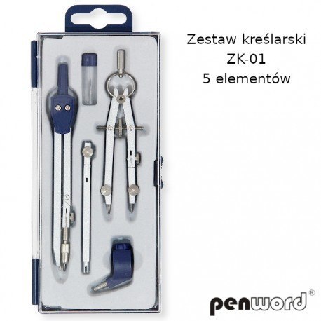 Zestaw kreślarski PENWORD ZK-01 5 elementów