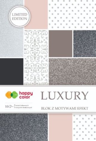 Blok effect LUXURY silver, 20x29cm, 150-230g/m2, 10 ark, Happy Color