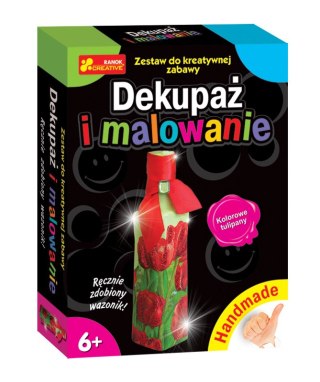 Dekupaż i malowanie RANOK Kolorowe tulipany