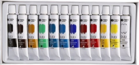 Farba olejna HAPPY COLOR 12 kolorów x 12ml