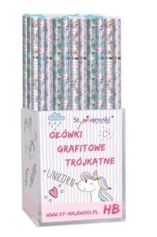 Ołówki trójkątne ST.MAJEWSKi HB, 72 szt. Unicorn