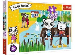 Puzzle 15 Maxi TREFL Kicia Kocia nad jeziorem