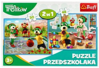 Puzzle 30 + 48 TREFL Rodzina Treflików