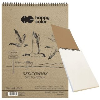 Szkicownik na spirali HAPPY COLOR Ptaki A4 80k. 90g