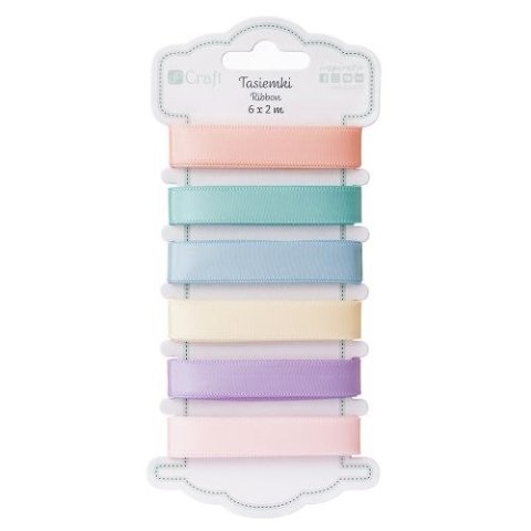 Tasiemki satynowe DPCRAFT Pastels 6 x 2m